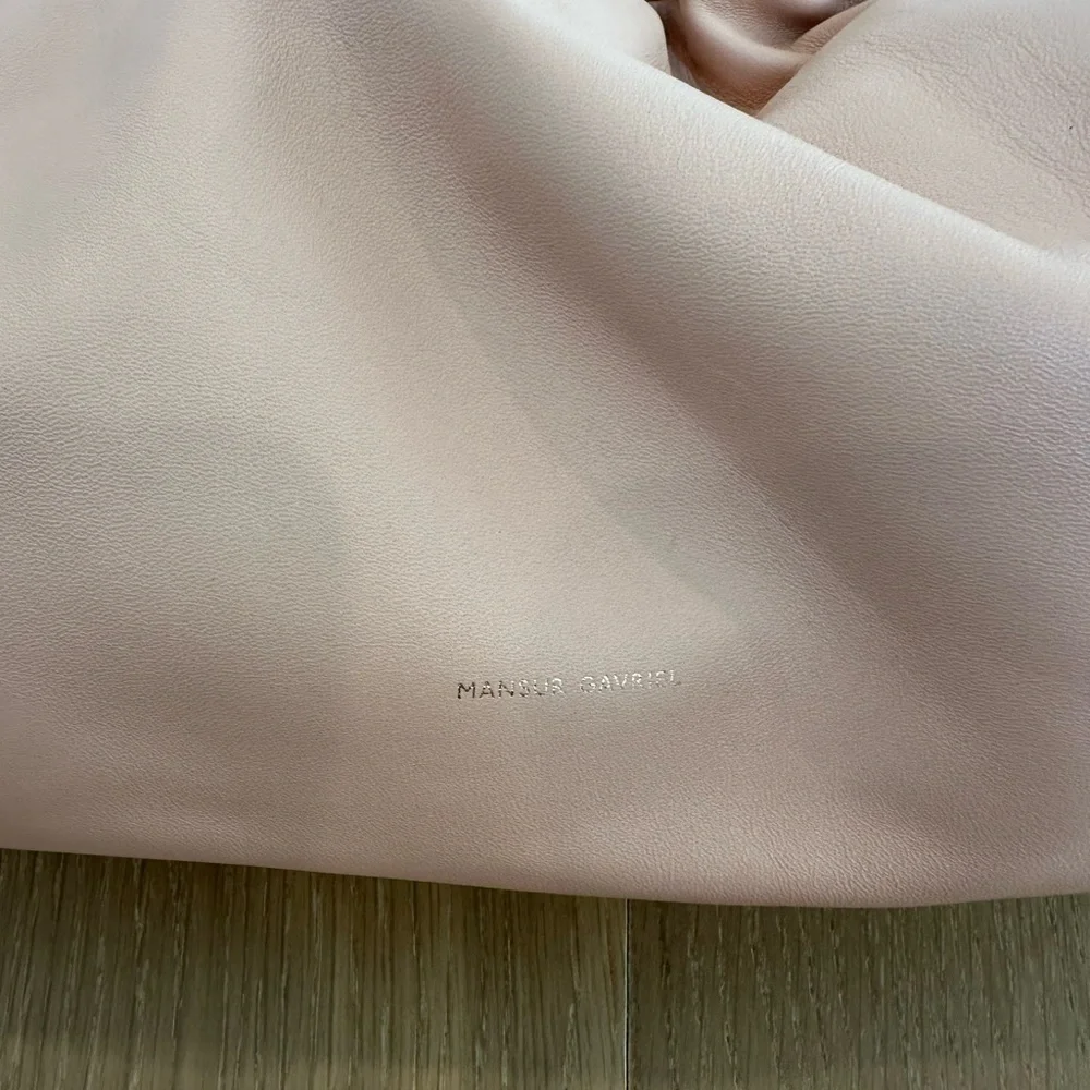 Mansur Gavriel Large Cloud Clutch Purse Puff Pink Italy Italian Leather Bag - Picture 8 of 15